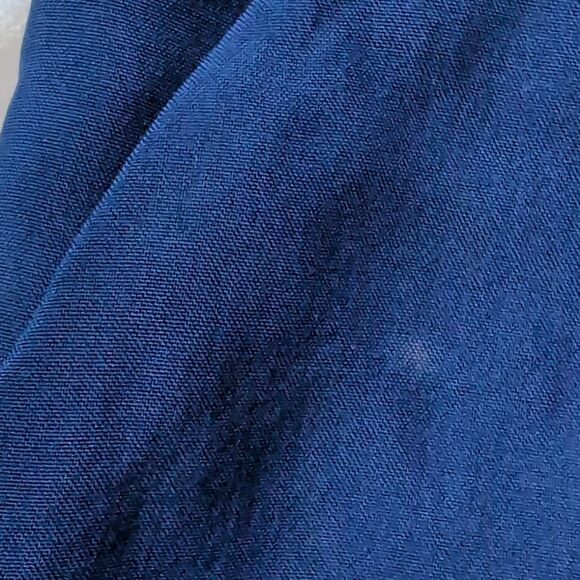 Vintage Jeremy Scott 💯 SILK cobalt Blue Ankle Length Pants Size M - Picture 5 of 6